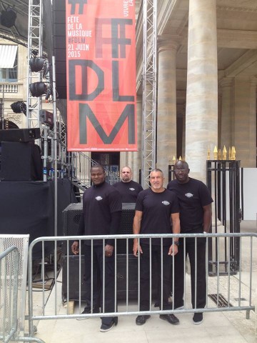 securistation de la fete de la musique 2015 aux colonnes de buren